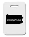 Pennsylvania - United States Shape Thick Plastic Luggage Tag by TooLoud-Luggage Tag-TooLoud-White-One Size-Davson Sales