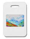 CO Fog Mountains Watercolor Thick Plastic Luggage Tag-Luggage Tag-TooLoud-White-One Size-Davson Sales