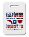 Gun Shootin' Conservative Thick Plastic Luggage Tag-Luggage Tag-TooLoud-White-One Size-Davson Sales