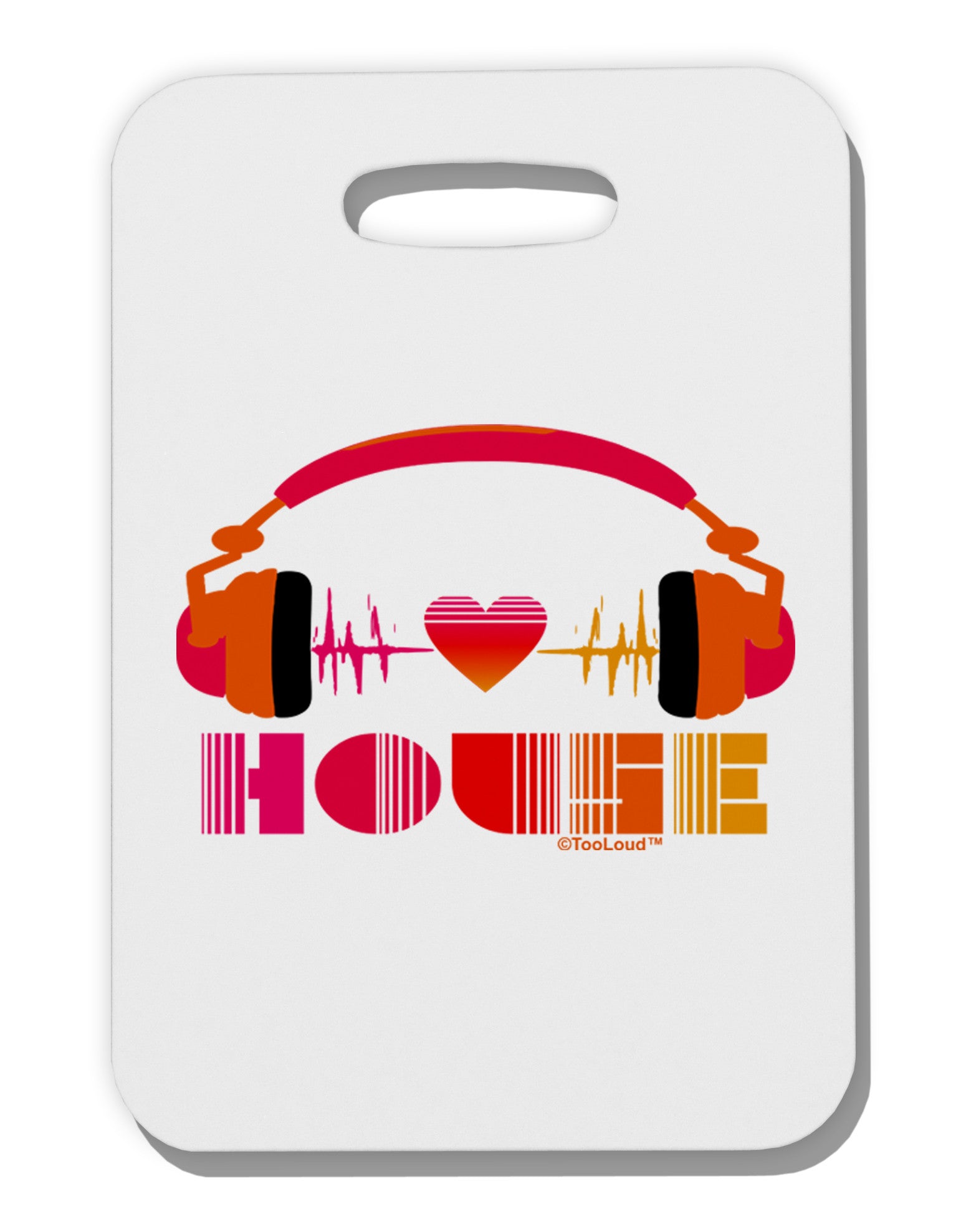 Heart House Thick Plastic Luggage Tag-Luggage Tag-TooLoud-White-One Size-Davson Sales