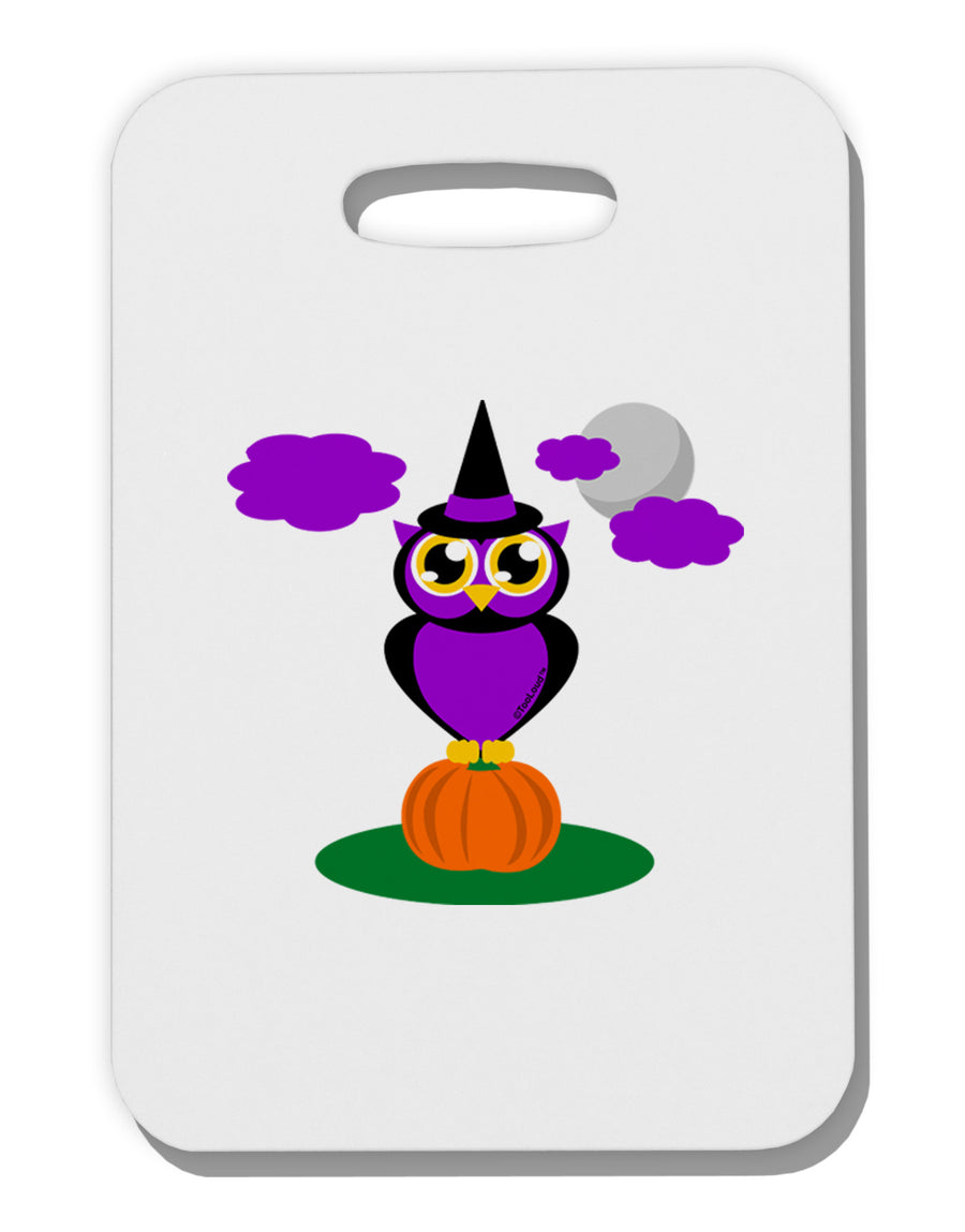 Owl Purple Thick Plastic Luggage Tag-Luggage Tag-TooLoud-White-One Size-Davson Sales