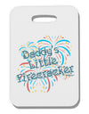 Daddy's Little Firecracker Thick Plastic Luggage Tag-Luggage Tag-TooLoud-White-One Size-Davson Sales