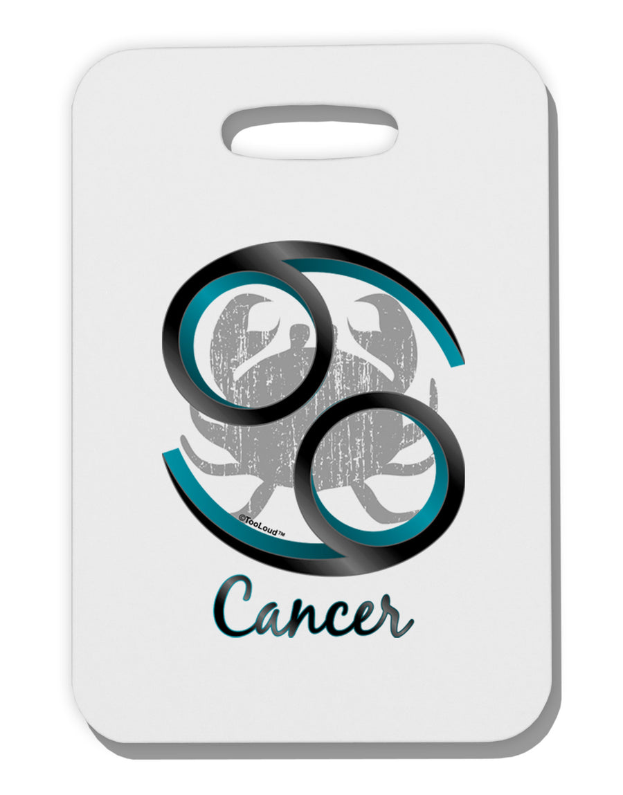 Cancer Symbol Thick Plastic Luggage Tag-Luggage Tag-TooLoud-White-One Size-Davson Sales