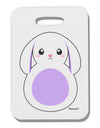 Cute Bunny with Floppy Ears - Purple Thick Plastic Luggage Tag by TooLoud-Luggage Tag-TooLoud-White-One Size-Davson Sales