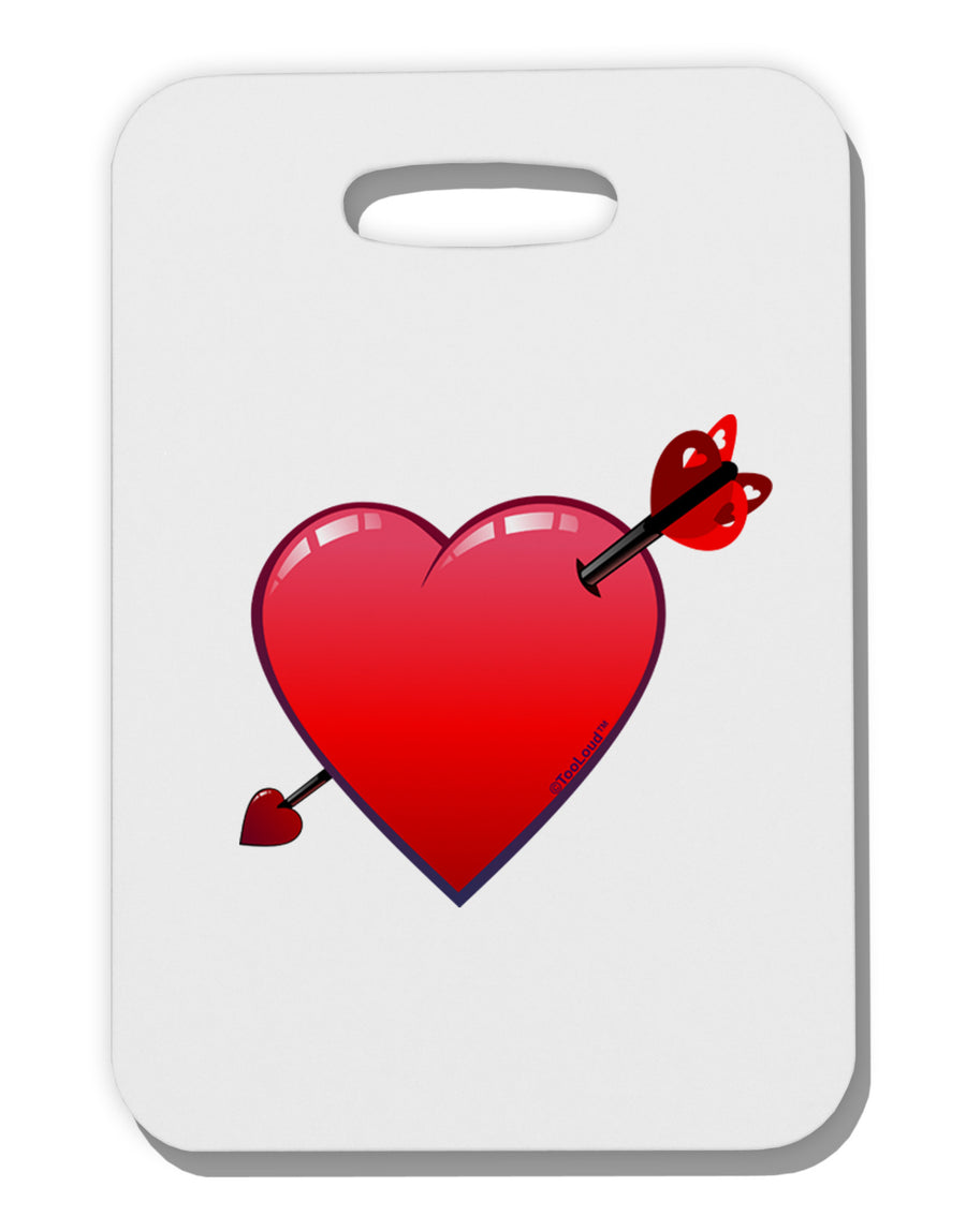 Shot Through the Heart Cute Thick Plastic Luggage Tag by-Luggage Tag-TooLoud-White-One Size-Davson Sales