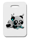 Cute Panda With Ear Buds Thick Plastic Luggage Tag-Luggage Tag-TooLoud-White-One Size-Davson Sales