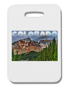 Colorado Mountains Forrest Text Thick Plastic Luggage Tag-Luggage Tag-TooLoud-White-One Size-Davson Sales