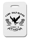 Camp Half Blood Cabin 6 Athena Thick Plastic Luggage Tag by TooLoud-Luggage Tag-TooLoud-White-One Size-Davson Sales