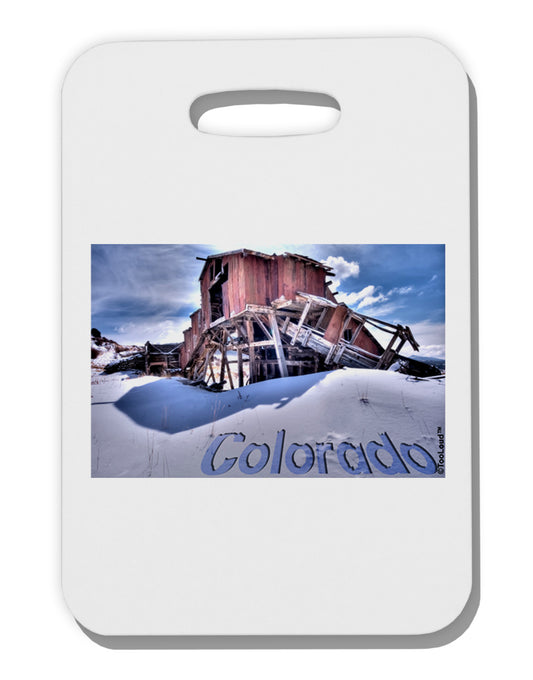 TooLoud Victor Mines Colorado Text Thick Plastic Luggage Tag-Luggage Tag-TooLoud-White-One Size-Davson Sales