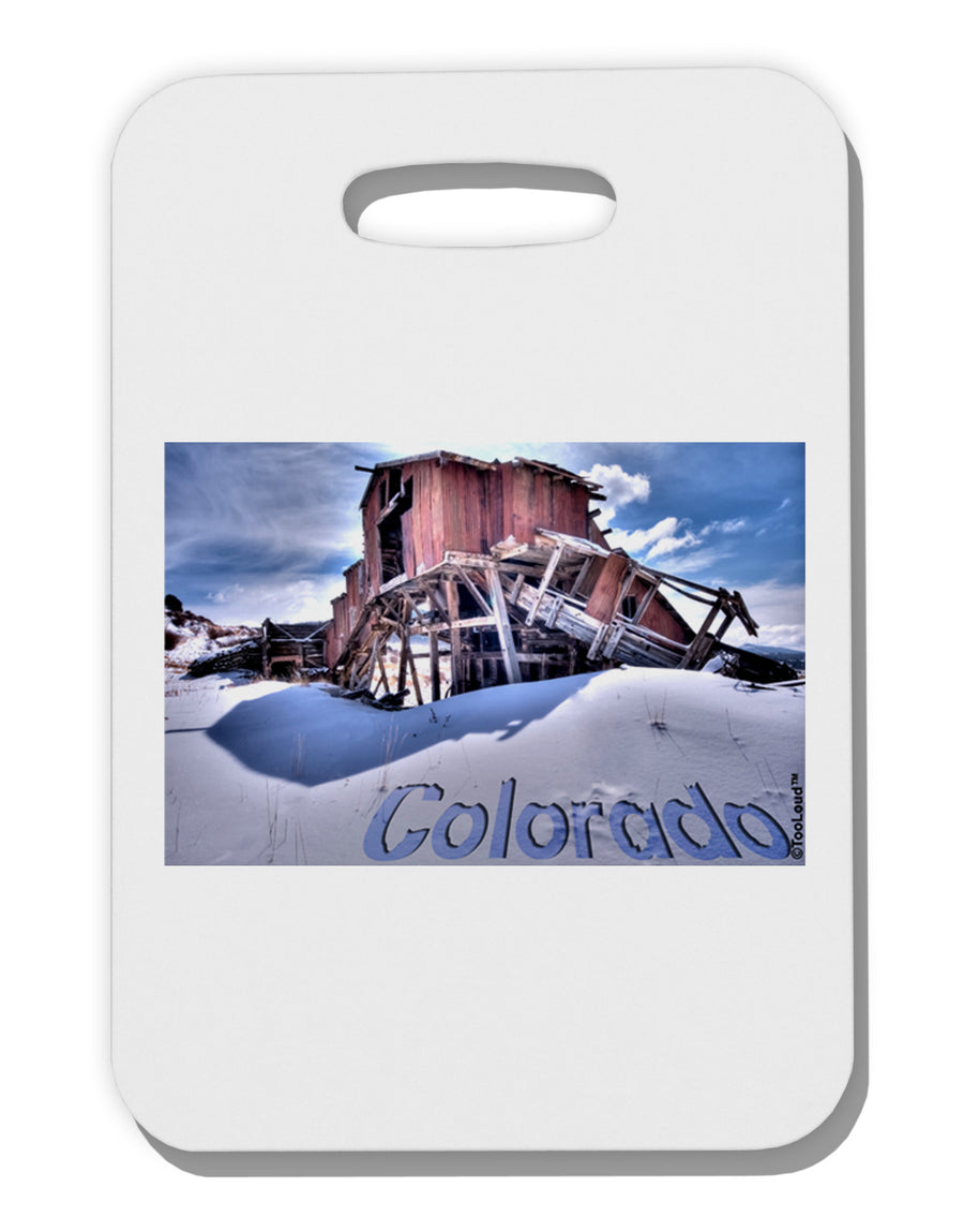 TooLoud Victor Mines Colorado Text Thick Plastic Luggage Tag-Luggage Tag-TooLoud-White-One Size-Davson Sales