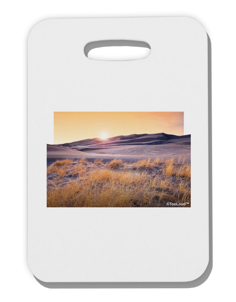 Colorado Sand Dunes Cutout Thick Plastic Luggage Tag-Luggage Tag-TooLoud-White-One Size-Davson Sales