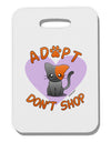 Adopt Don't Shop Cute Kitty Thick Plastic Luggage Tag-Luggage Tag-TooLoud-White-One Size-Davson Sales