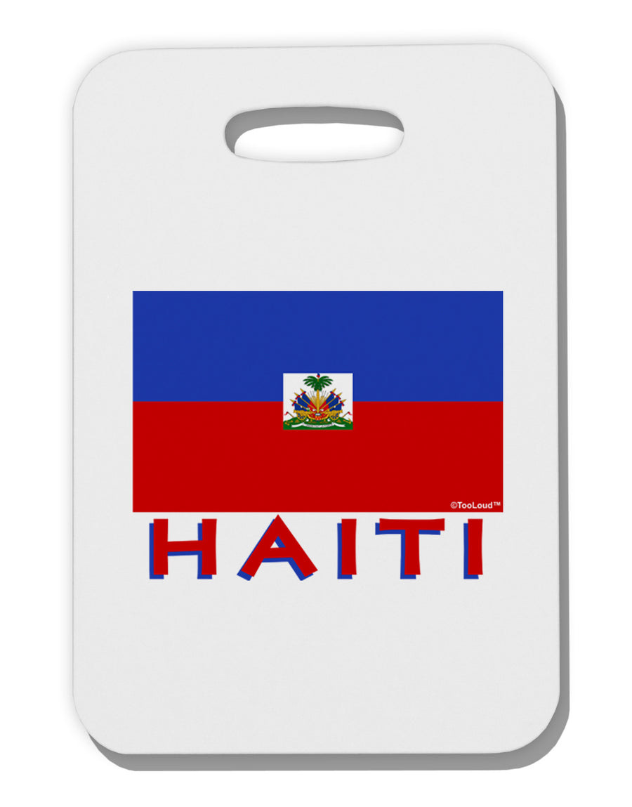 Haiti Flag Thick Plastic Luggage Tag-Luggage Tag-TooLoud-White-One Size-Davson Sales