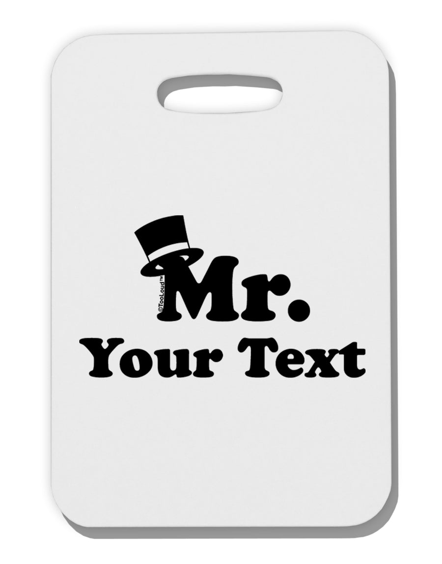 Personalized Mr Classy Thick Plastic Luggage Tag by TooLoud-Luggage Tag-TooLoud-White-One Size-Davson Sales