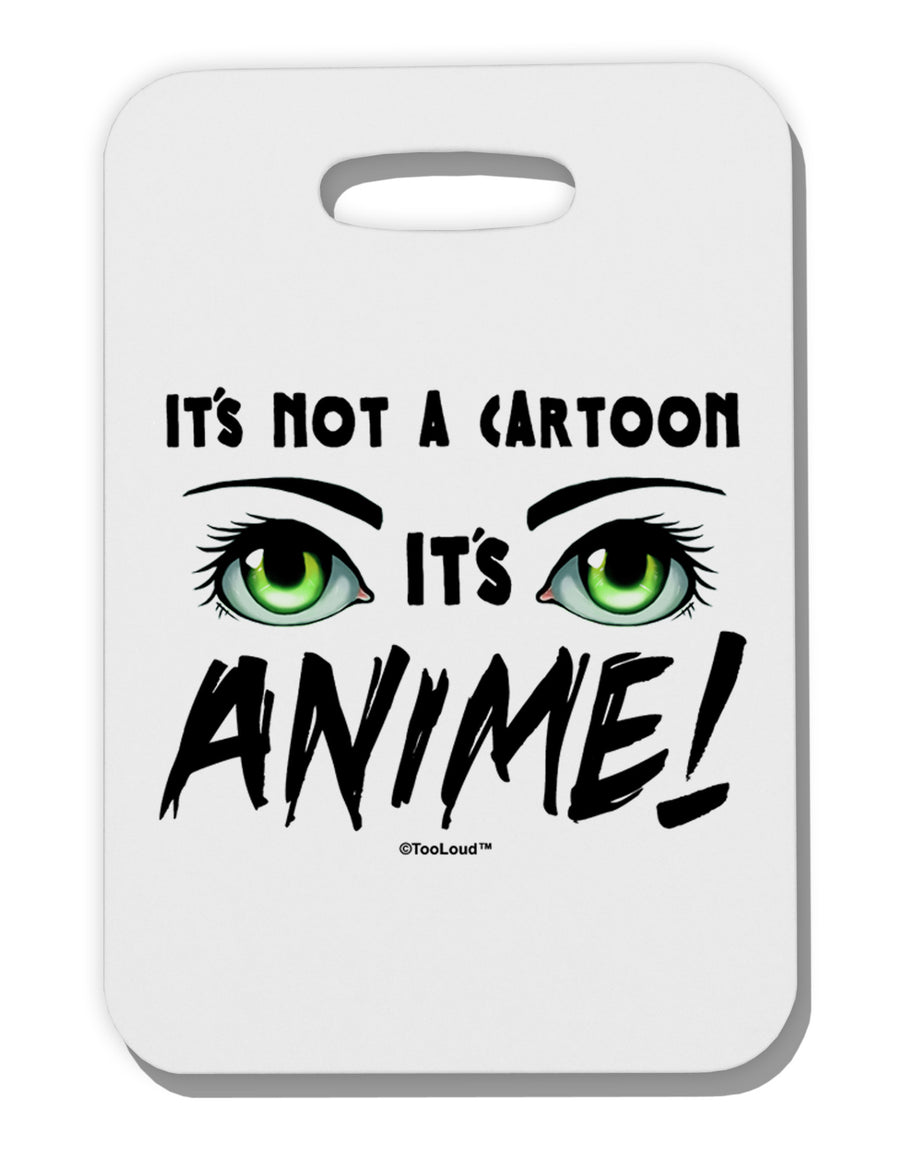 Not A Cartoon Eyes Green Thick Plastic Luggage Tag-Luggage Tag-TooLoud-White-One Size-Davson Sales