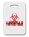 Hardstyle Biohazard Thick Plastic Luggage Tag-Luggage Tag-TooLoud-White-One Size-Davson Sales