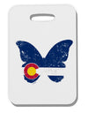 TooLoud Grunge Colorado Butterfly Flag Thick Plastic Luggage Tag-Luggage Tag-TooLoud-Davson Sales