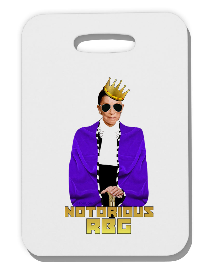 Notorious RBG Thick Plastic Luggage Tag by TooLoud-Luggage Tag-TooLoud-White-One Size-Davson Sales