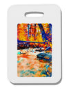 Mt Shavano Colorado Watercolor Thick Plastic Luggage Tag-Luggage Tag-TooLoud-White-One Size-Davson Sales