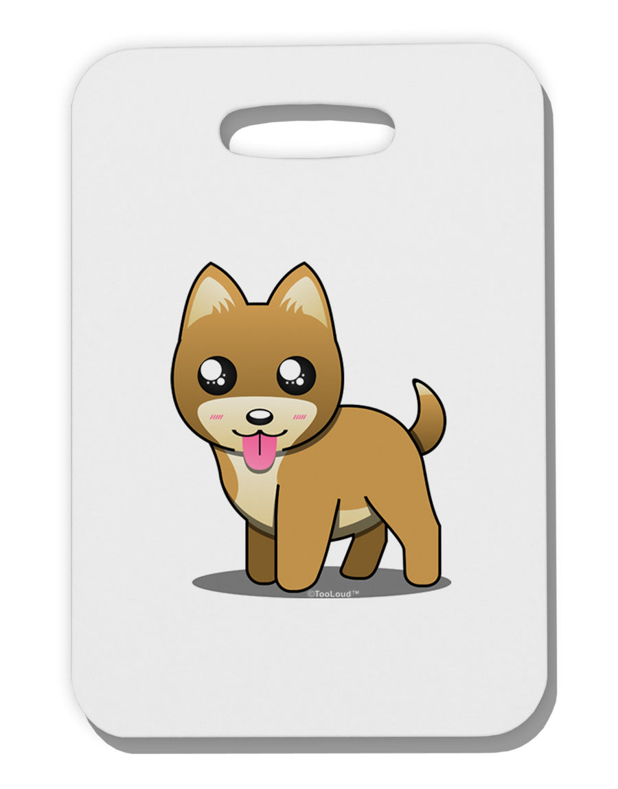 Kawaii Standing Puppy Thick Plastic Luggage Tag-Luggage Tag-TooLoud-White-One Size-Davson Sales