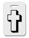 Simple Cross Design Black Thick Plastic Luggage Tag by TooLoud-Luggage Tag-TooLoud-White-One Size-Davson Sales