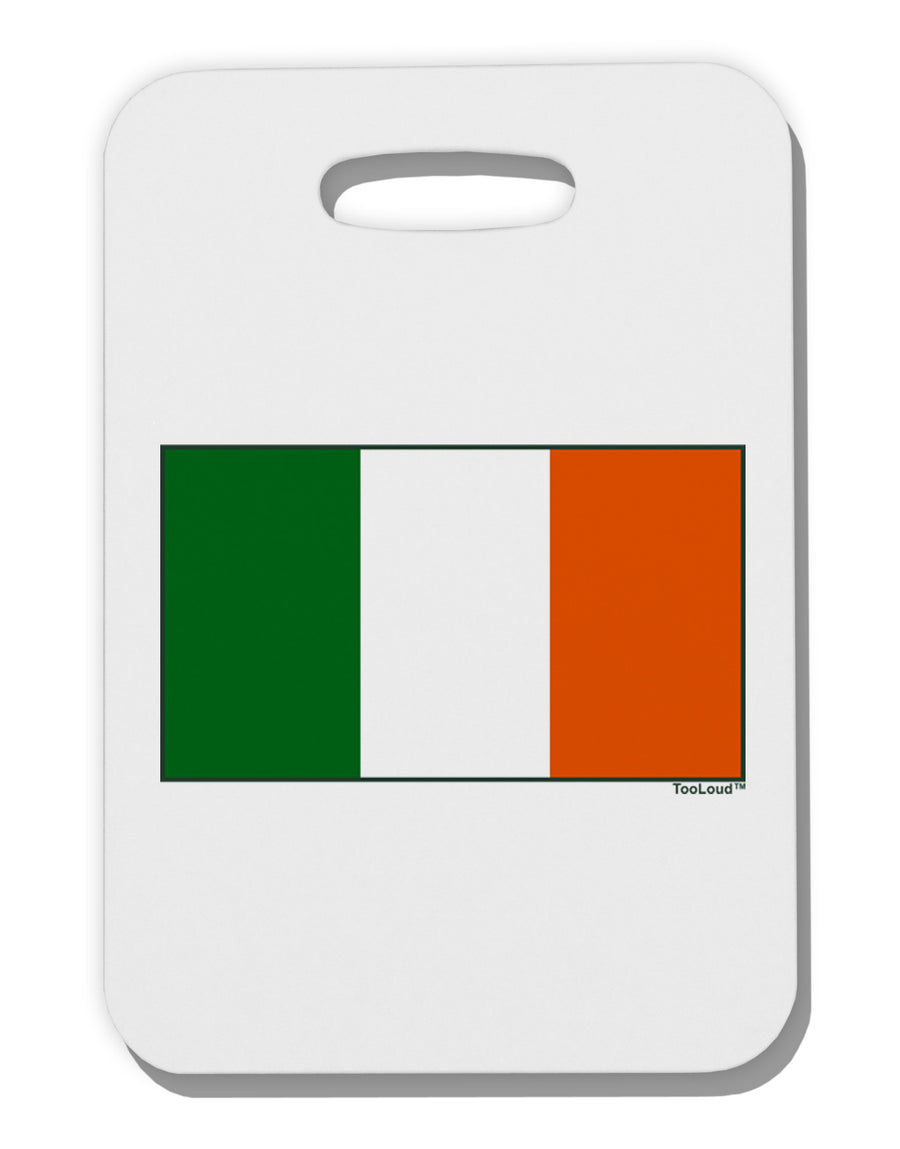 Irish Flag - Flag of Ireland Thick Plastic Luggage Tag-Luggage Tag-TooLoud-White-One Size-Davson Sales