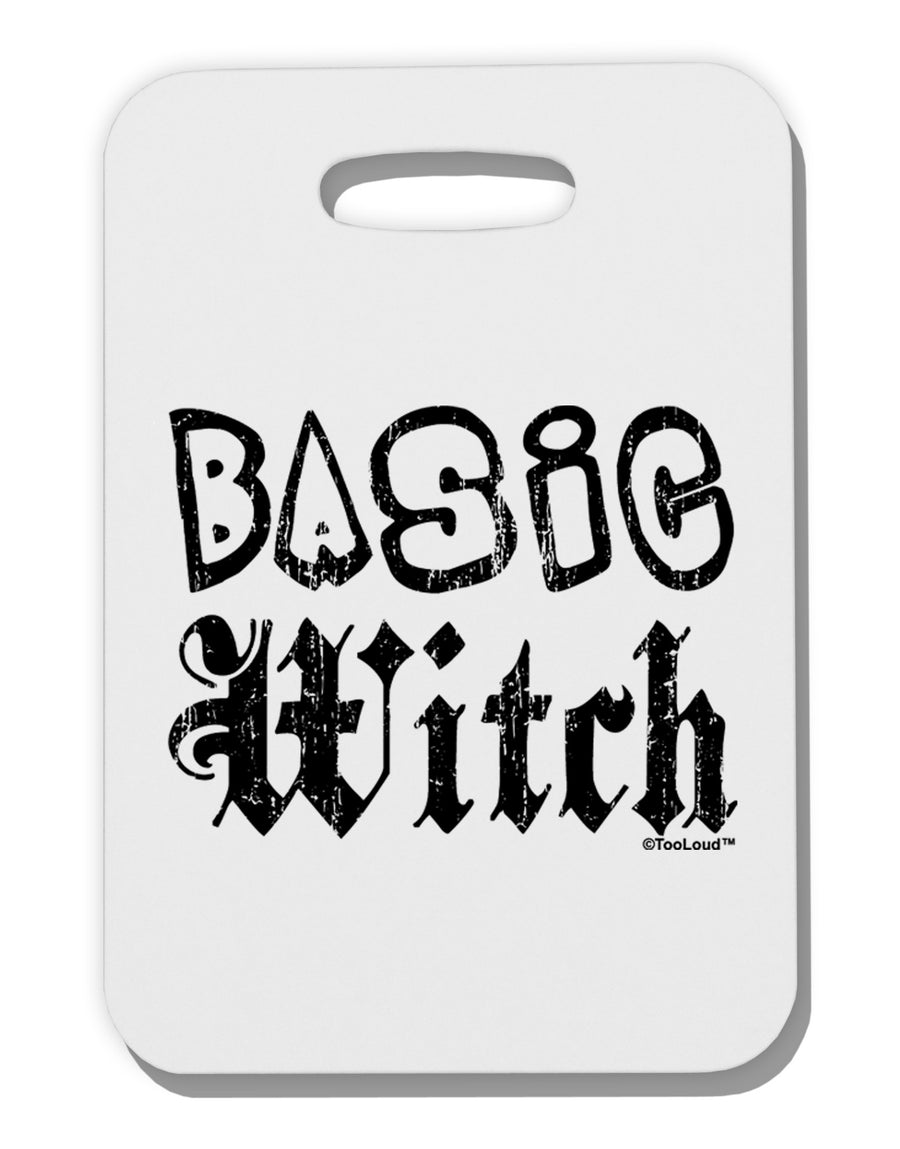 Basic Witch Distressed Thick Plastic Luggage Tag-Luggage Tag-TooLoud-White-One Size-Davson Sales