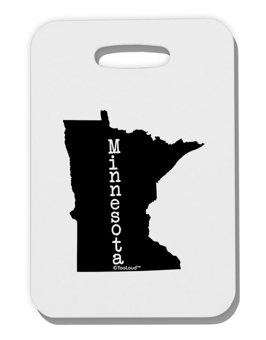 Minnesota - United States Shape Thick Plastic Luggage Tag-Luggage Tag-TooLoud-White-One Size-Davson Sales