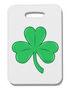 Shamrock Vector Design Thick Plastic Luggage Tag by TooLoud-Luggage Tag-TooLoud-White-One Size-Davson Sales