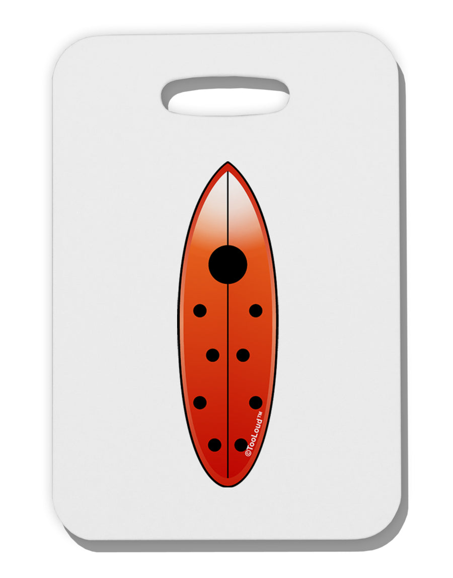 Ladybug Surfboard Thick Plastic Luggage Tag by TooLoud-Luggage Tag-TooLoud-White-One Size-Davson Sales