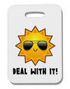 Deal With It Cute Sun Thick Plastic Luggage Tag-Luggage Tag-TooLoud-One Size-Davson Sales