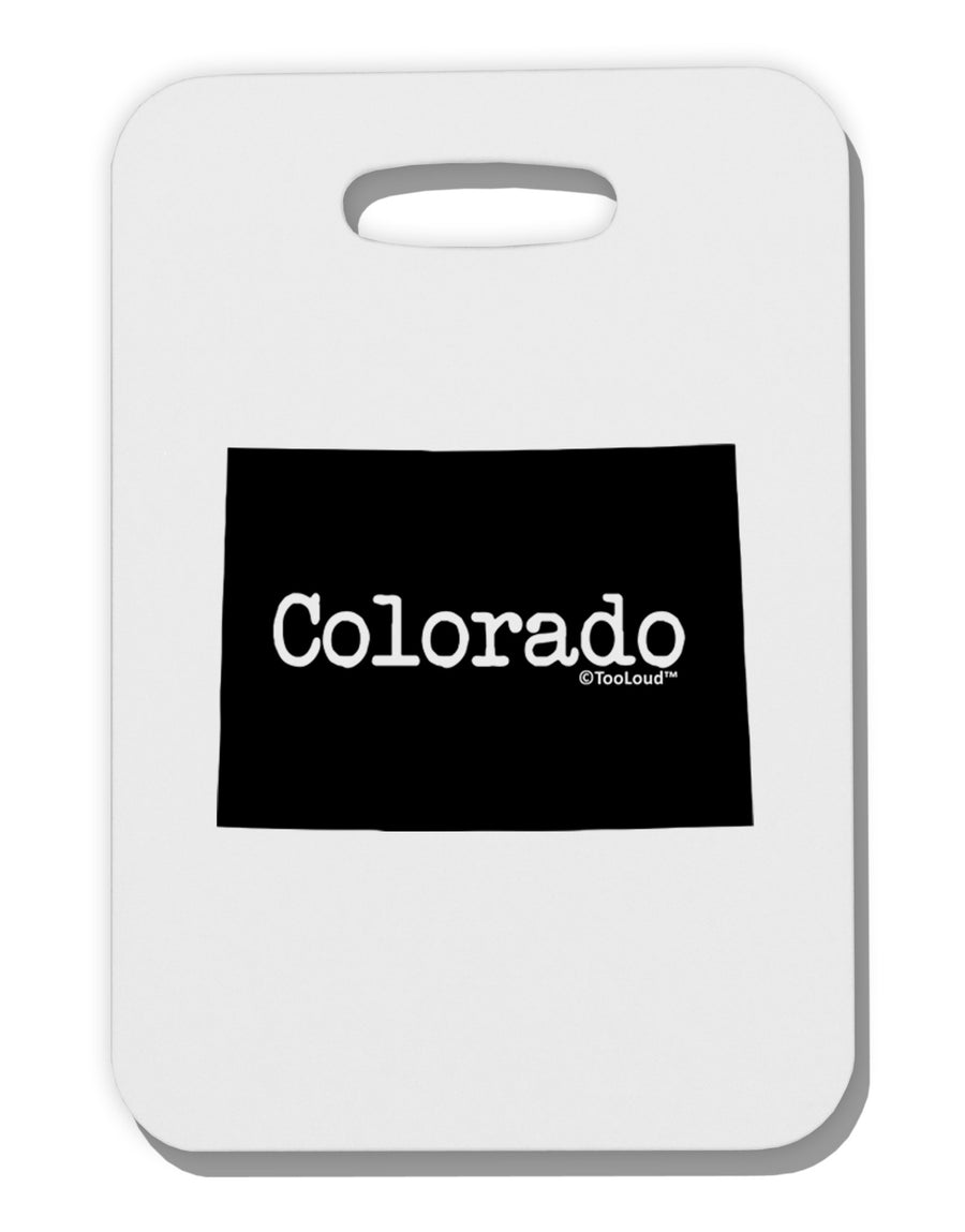 Colorado - United States Shape Thick Plastic Luggage Tag-Luggage Tag-TooLoud-White-One Size-Davson Sales