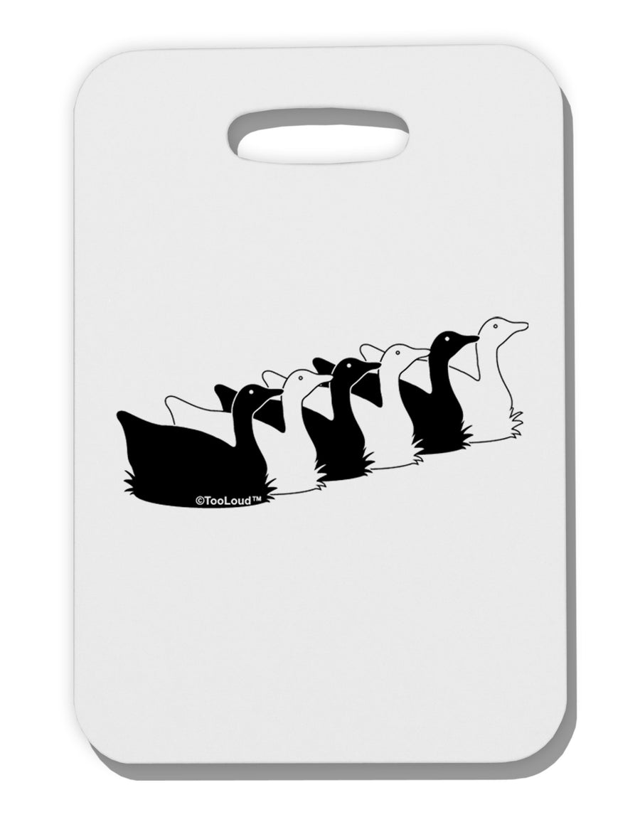 Six Geese A laying Thick Plastic Luggage Tag-Luggage Tag-TooLoud-White-One Size-Davson Sales