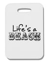 Lifes a Beach Thick Plastic Luggage Tag by TooLoud-Luggage Tag-TooLoud-White-One Size-Davson Sales