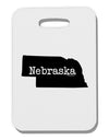 Nebraska - United States Shape Thick Plastic Luggage Tag by TooLoud-Luggage Tag-TooLoud-White-One Size-Davson Sales