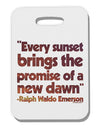 Emerson Sunset Quote Thick Plastic Luggage Tag-Luggage Tag-TooLoud-One Size-Davson Sales