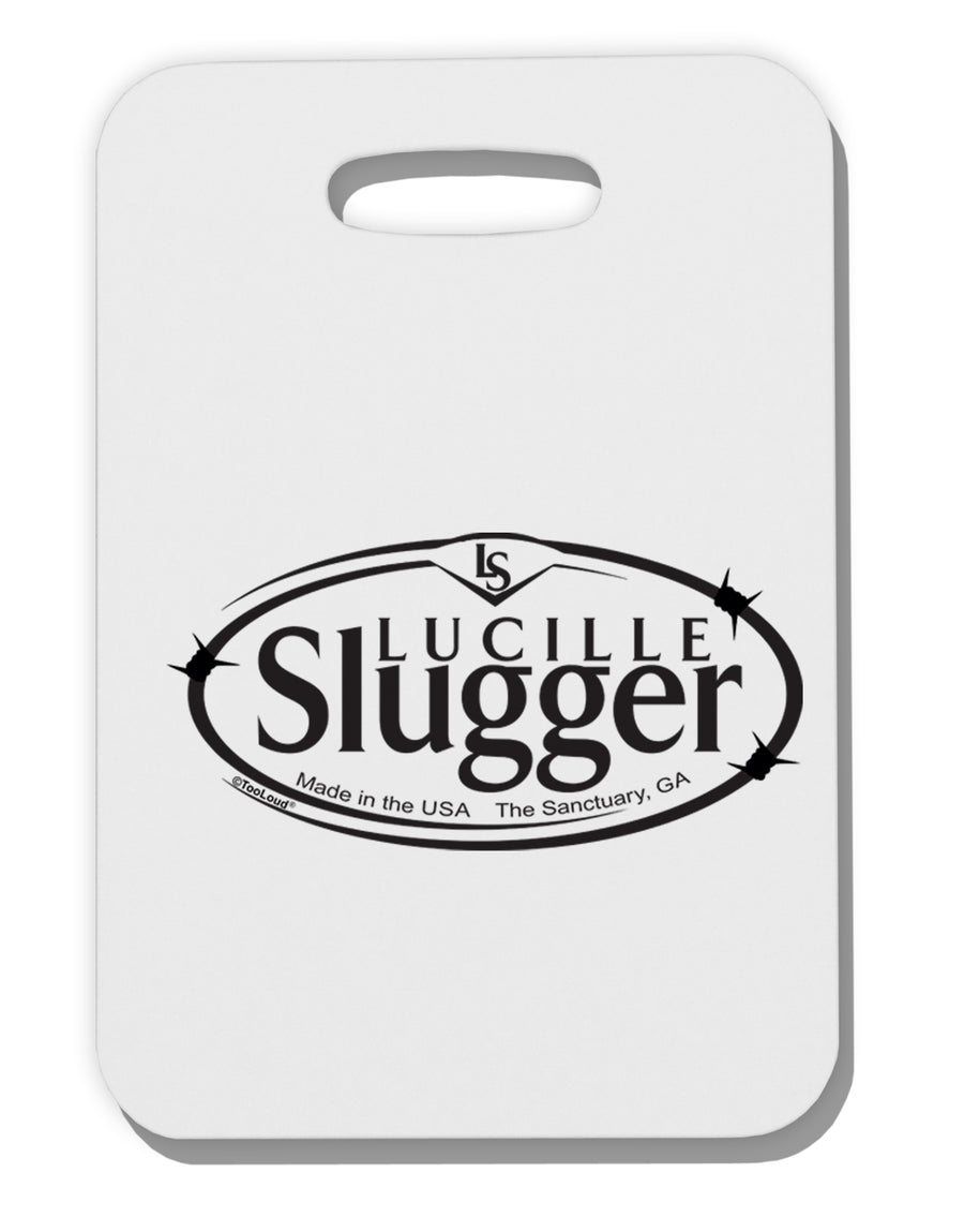 Lucille Slugger Logo Thick Plastic Luggage Tag by TooLoud-Luggage Tag-TooLoud-White-One Size-Davson Sales