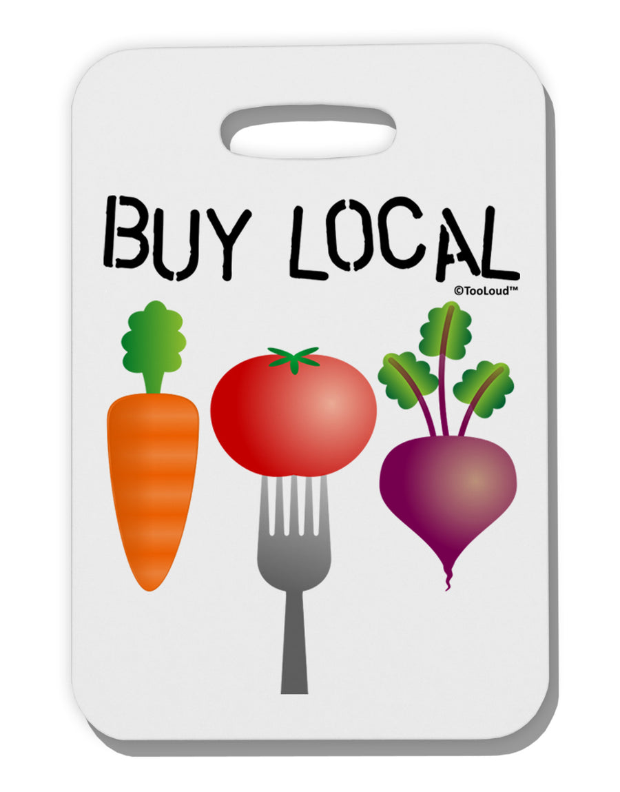 Buy Local - Vegetables Design Thick Plastic Luggage Tag-Luggage Tag-TooLoud-White-One Size-Davson Sales