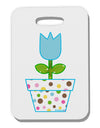 Easter Tulip Design - Blue Thick Plastic Luggage Tag by TooLoud-Luggage Tag-TooLoud-White-One Size-Davson Sales