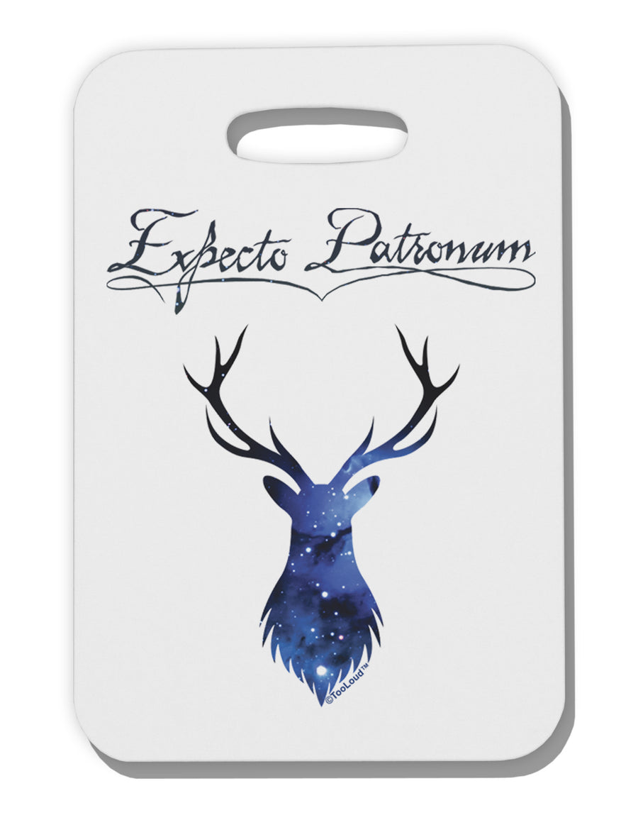 Expecto Patronum Space Stag Thick Plastic Luggage Tag-Luggage Tag-TooLoud-White-One Size-Davson Sales