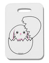 Cute Easter Bunny Hatching Thick Plastic Luggage Tag by TooLoud-Luggage Tag-TooLoud-White-One Size-Davson Sales