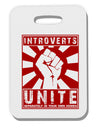 Introverts Unite Funny Thick Plastic Luggage Tag by TooLoud-Luggage Tag-TooLoud-White-One Size-Davson Sales