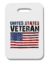 US Veteran Distressed Thick Plastic Luggage Tag-Luggage Tag-TooLoud-White-One Size-Davson Sales