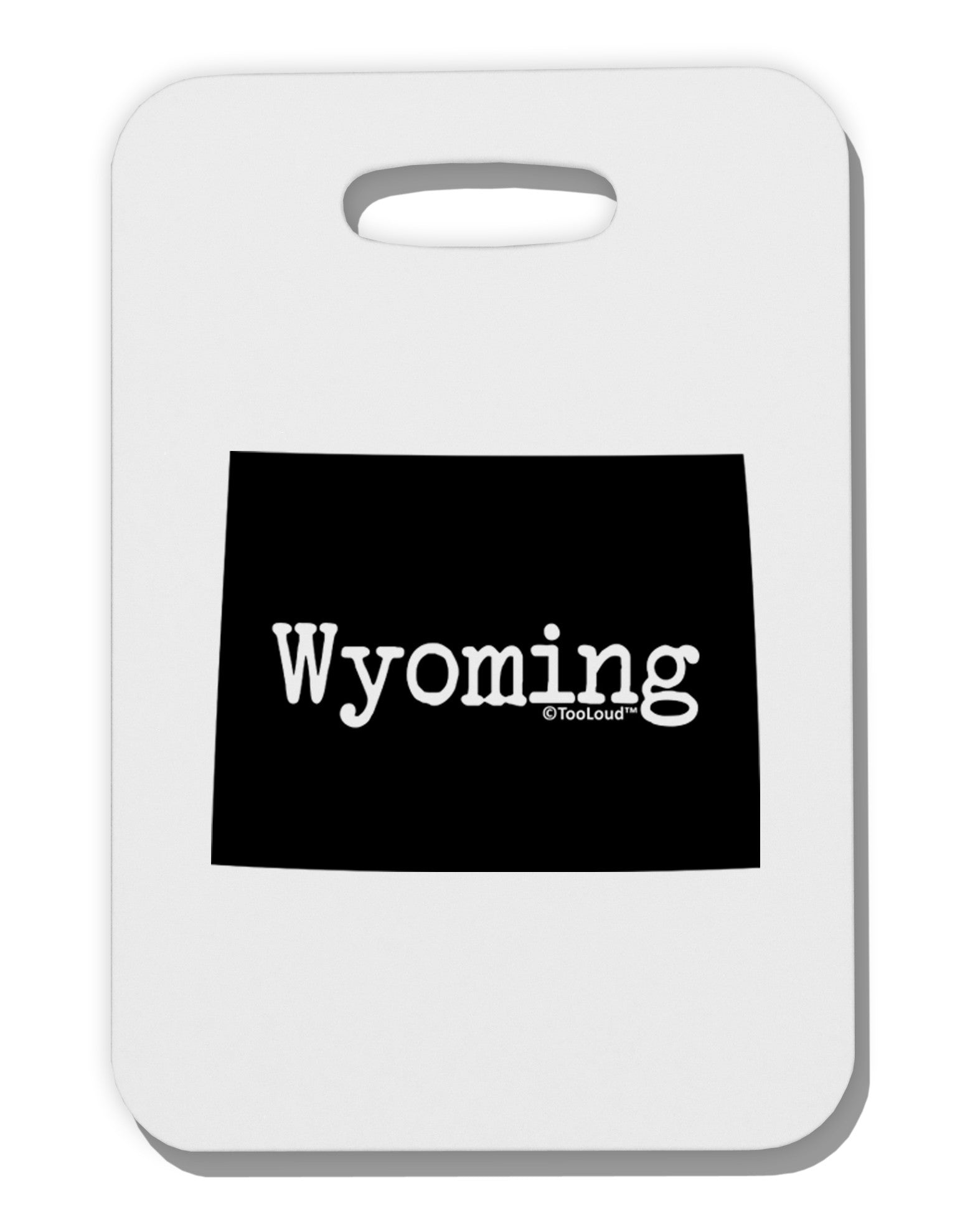 Wyoming - United States Shape Thick Plastic Luggage Tag-Luggage Tag-TooLoud-White-One Size-Davson Sales