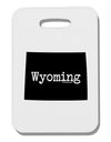 Wyoming - United States Shape Thick Plastic Luggage Tag-Luggage Tag-TooLoud-White-One Size-Davson Sales