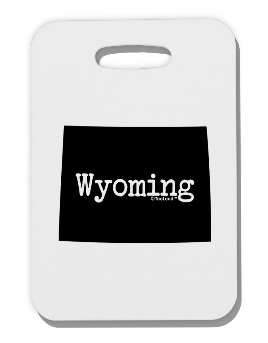 Wyoming - United States Shape Thick Plastic Luggage Tag-Luggage Tag-TooLoud-White-One Size-Davson Sales