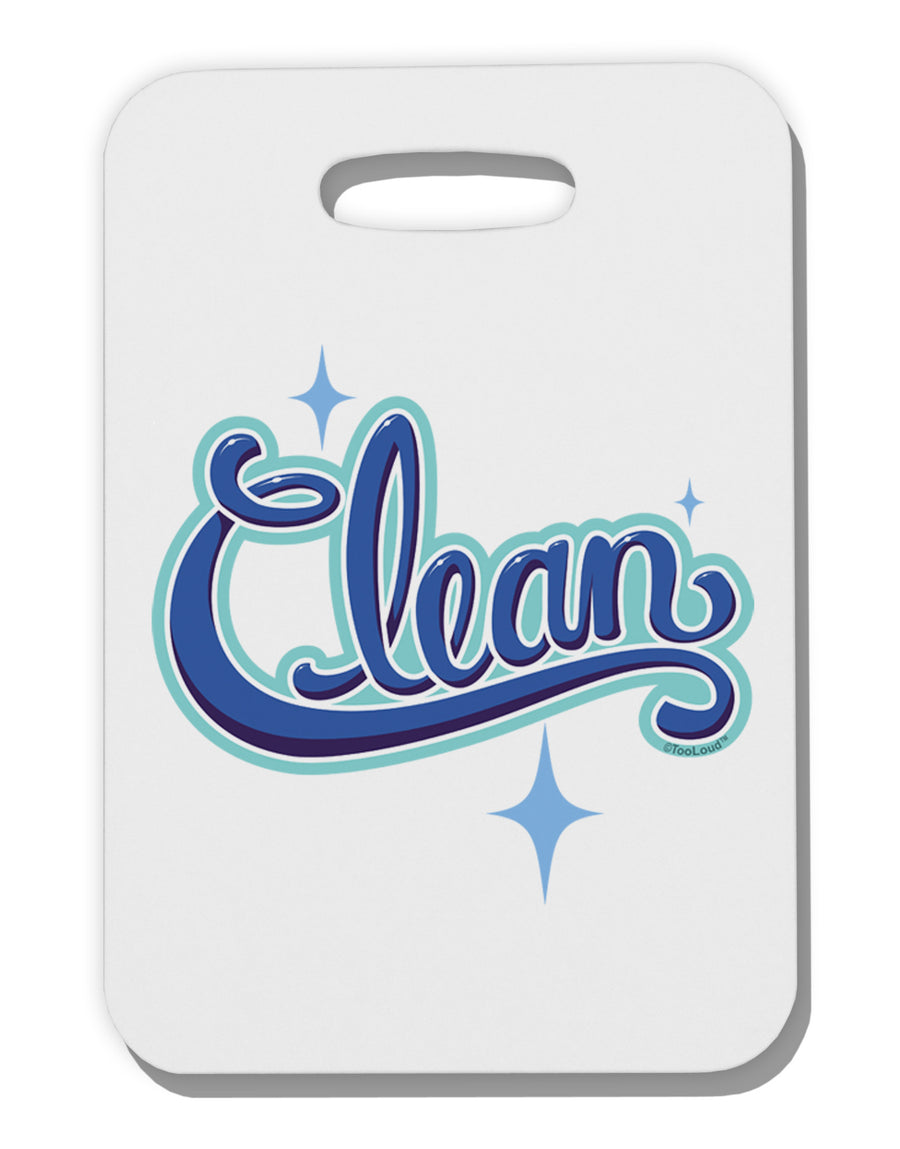 Clean Text Thick Plastic Luggage Tag-Luggage Tag-TooLoud-White-One Size-Davson Sales