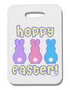 Three Easter Bunnies - Hoppy Easter Thick Plastic Luggage Tag by TooLoud-Luggage Tag-TooLoud-White-One Size-Davson Sales