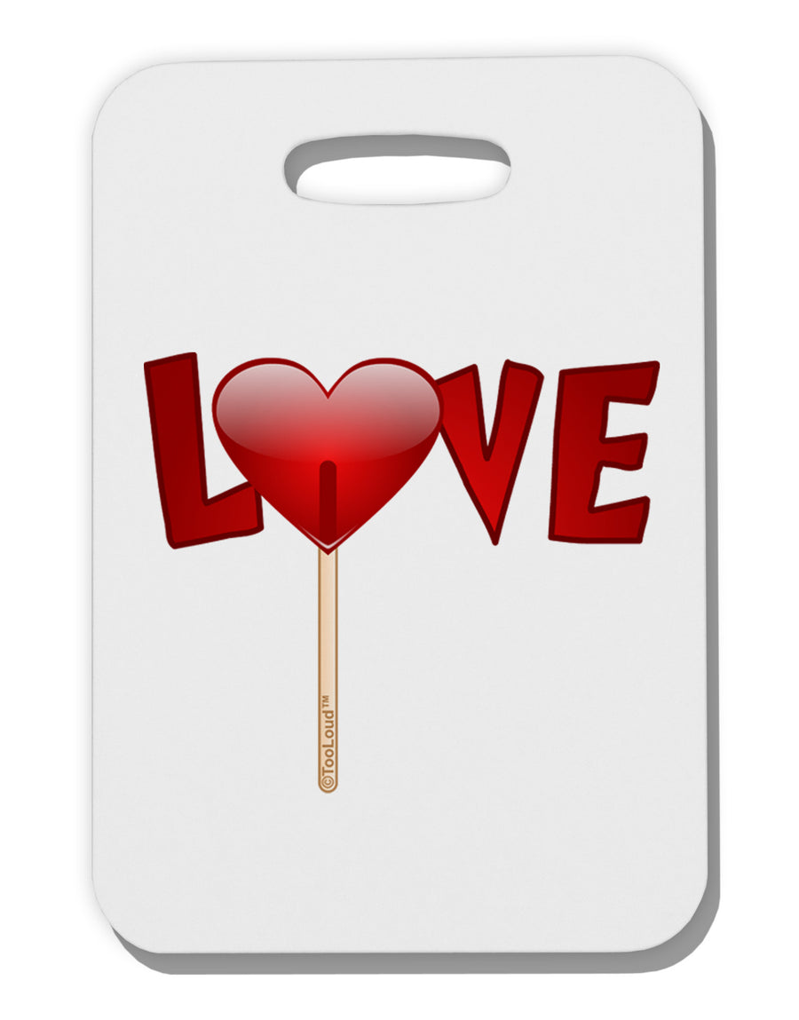 Love Lollipop Thick Plastic Luggage Tag-Luggage Tag-TooLoud-White-One Size-Davson Sales