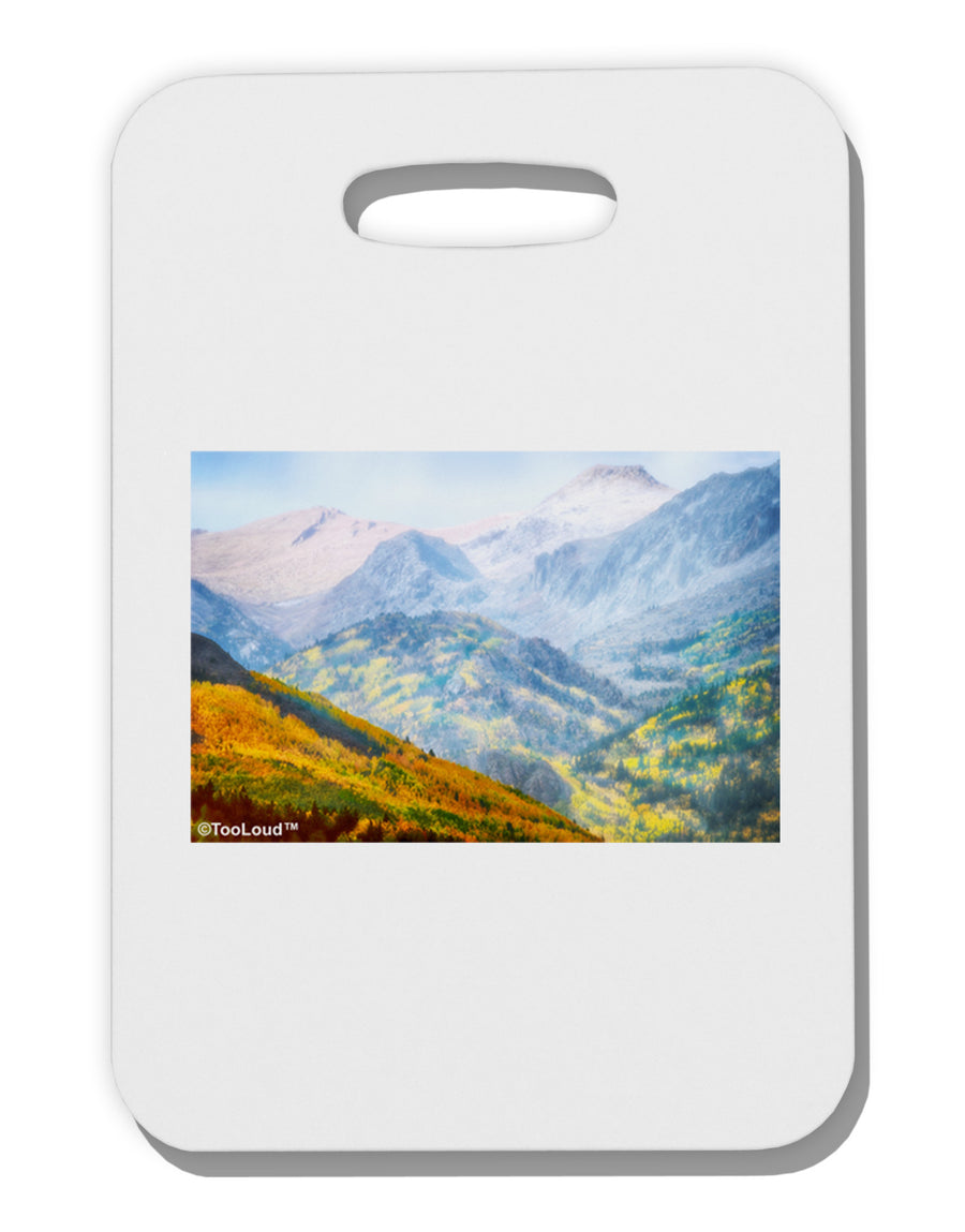 Colorado Fog Mountains Thick Plastic Luggage Tag-Luggage Tag-TooLoud-White-One Size-Davson Sales